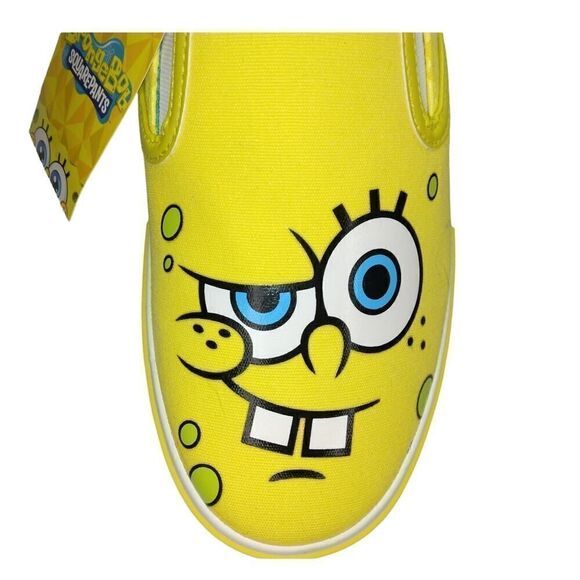 Spongebob & Patrick Womens NEW w/Tags Slip-on Pink & Yellow Sneakers - sz. 8 - Picture 3 of 8